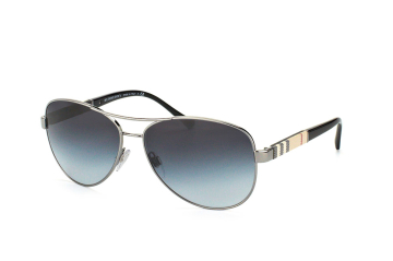 Burberry BE 3080 1003/8G, Aviator Sonnenbrillen, Schwarz