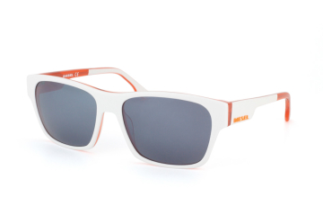 Diesel DL 0012/s 24C, Trapezoid Sonnenbrillen, Weiss