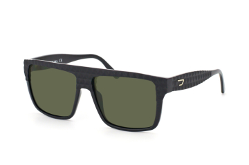 Diesel DL 0044/s 01N, Rectangle Sonnenbrillen, Schwarz