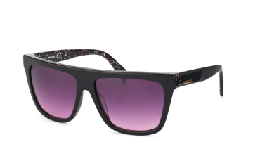 Diesel DL 0080/s 05T, Trapezoid Sonnenbrillen, Schwarz