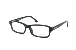 Diesel DL 5004/v 001, Rectangle Brillen, Schwarz