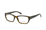 Prada PR 18Ov 2Au1O1, Rectangle Brillen, Braun
