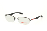 Prada Sport PS 51Ev 1Bo1O1, Rectangle Brillen, Schwarz