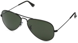 Ray Ban Unisex Sonnenbrille Aviator, Gr. Large (Herstellergröße: 58), Schwarz (schwarz L2823) - 1