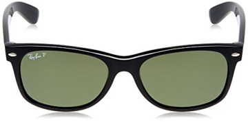 Ray Ban Unisex Sonnenbrille New Wayfarer, Gr. Large (Herstellergröße: 55), Schwarz (schwarz 901/58) - 2