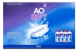 Aosept Plus Pflegemittel für weiche Kontaktlinsen, Systempack 4x 360 ml - 1