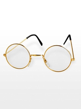 Brille Oma / Opa gold ohne Gläser - 1