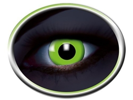 Eyecatcher Color Fun - Farbige UV Kontaktlinsen - Flash Green / Grün - leuchten im Schwarzlicht - 2 Stück (1 Paar) - Ideal für Karneval, Fasching, Halloween & Party - 1
