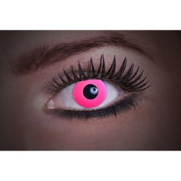 Eyecatcher Color Fun UV, Farbige Kontaktlinsen, flash pink, Leuchten im Schwarzlicht, 1er Pack (1 x 2 Stück) - 1