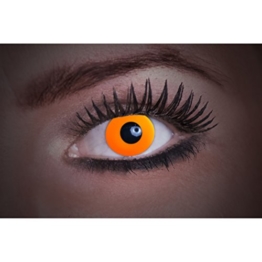 Eyecatcher Color Fun UV, Farbige Kontaktlinsen, flash orange, Leuchten im Schwarzlicht, 1er Pack (1 x 2 Stück) - 1