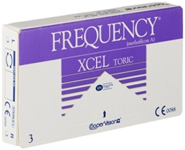Frequency XCEL Toric Monatslinsen weich, 3 Stück / BC 8.70 mm / DIA 14.40 CYL -1.25 / ACHSE 20 / -3.75 Dioptrien - 1