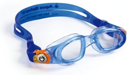 Original Aqua Sphere Moby Kinder Transparente Scheiben Schwimmbrille blau / orange - 1
