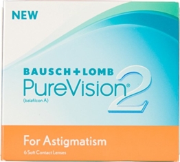 PureVision2 HD for Astigmatism Monatslinsen weich, 6 Stück / BC 8.90 mm / DIA 14.50 CYL -1.25 / ACHSE 100 / -01.25 Dioptrien - 1