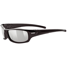 UVEX Sportsonnenbrille Sportstyle 211, Black/Lens Litemirror Silver, One Size, 5306132216 - 1