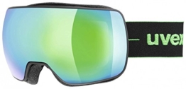 Uvex Compact FM Skibrille, Black Mat (Green), One sizesex - 1